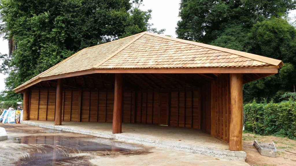 Hardwood carport